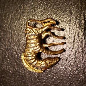 希少デザイン！JJ  1980年代zebra ヴィンテージ ブローチ9055 Vintage brooch zebra - Gem